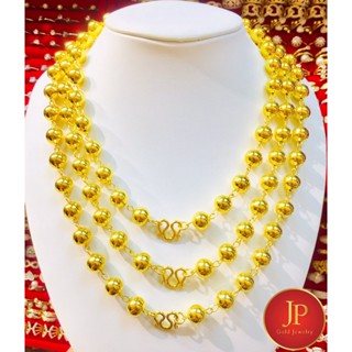 สร้อยคอเม็ดประคำ ขนาดเม็ด10 มม. นำ้หนัก 2-3 บาท ทองหุ้ม ทองชุบ สวยเสมือนจริง JPgoldjewelry