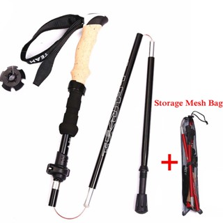 Hiking Walking Sticks Carbon Alpenstock Trekking Pole Ultralight Camping Hiking Foldable Walking Nordic StickTelescopic