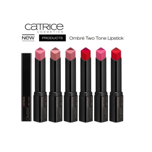 ของแท้/พร้อมส่ง Catrice Ombré Two Tone Lipstick ลิปสติกเนื้อครีมแบบทูโทน มี 2 เฉดสีในแท่งเดียว