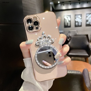 Realme 9 9i 8i 8 3 Pro Plus Pro+ 4G 5G เคสเรียวมี สำหรับ Case Shine Diamond Crown Mirror เคส เคสโทรศัพท์ เคสมือถือ เคสนิ่ม Soft Electroplate TPU Cases