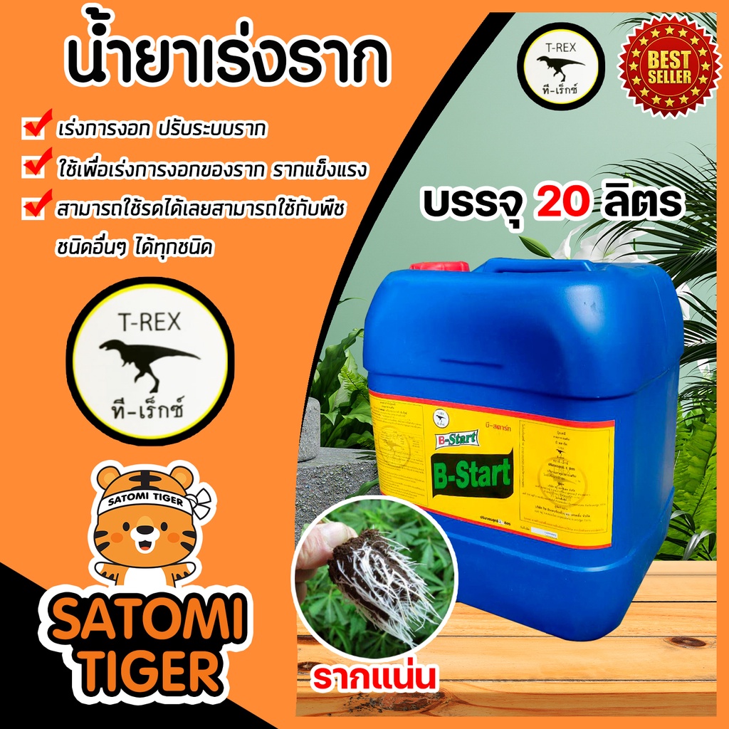 น้ำยาเร่งราก วิตามินบี-1 B1 ขนาด 20 ลิตร ทีเร็กซ์ บีวัน-สตาร์ท เร่งราก เรียกราก ช่วยให้พืชแตกรากได้ด
