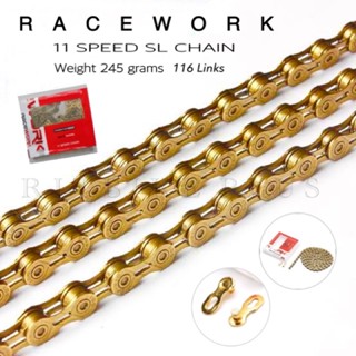 *คุ้มสุดๆ*โซ่ทอง RACEWORK 11Sp.น้ำหนักเพียง 245g.