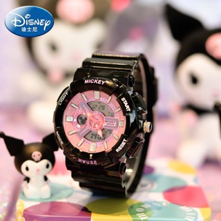 (($ยอดนิยม $) Disney Kuromi Co-Branded นาฬิกาข้อมืออิเล็กทรอนิกส์ สําหรับเด็กผู้หญิง นักเรียนมัธยมต้น