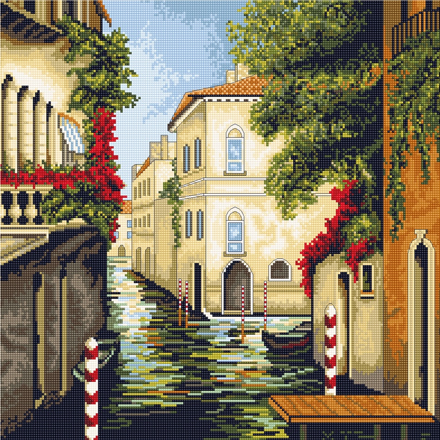 LU-B240 Venice in bloom ชุดปักครอสติชลิขสิทธิ์แท้ ครอสติชไม่พิมพ์ลาย แบรนด์ Luca-S