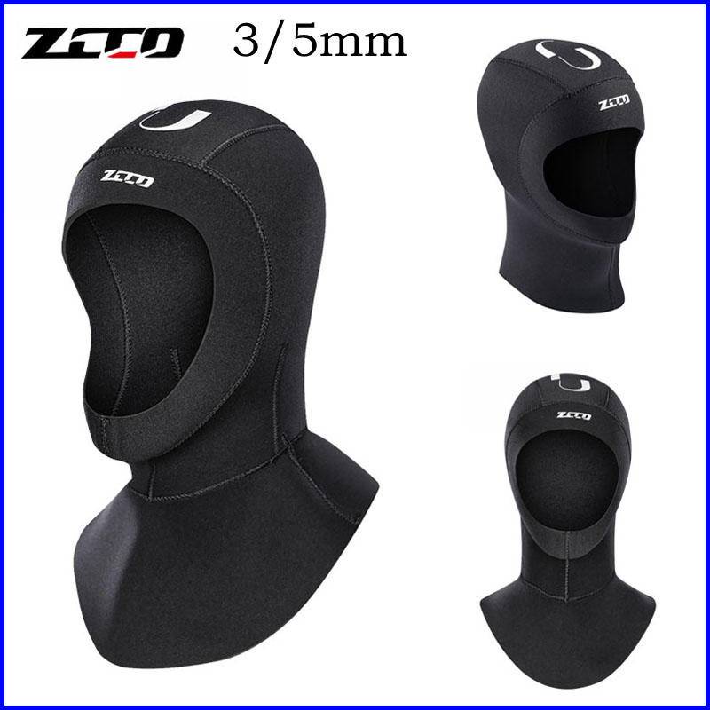 Zcco หมวกดําน้ํา ผ้านีโอพรีน 3 มม. 5 มม. ป้องกันหัว 3D ยืดหยุ่นสูง กันความร้อน ให้ความอบอุ่น สําหรับผู้ชาย ผู้หญิง Anti @-