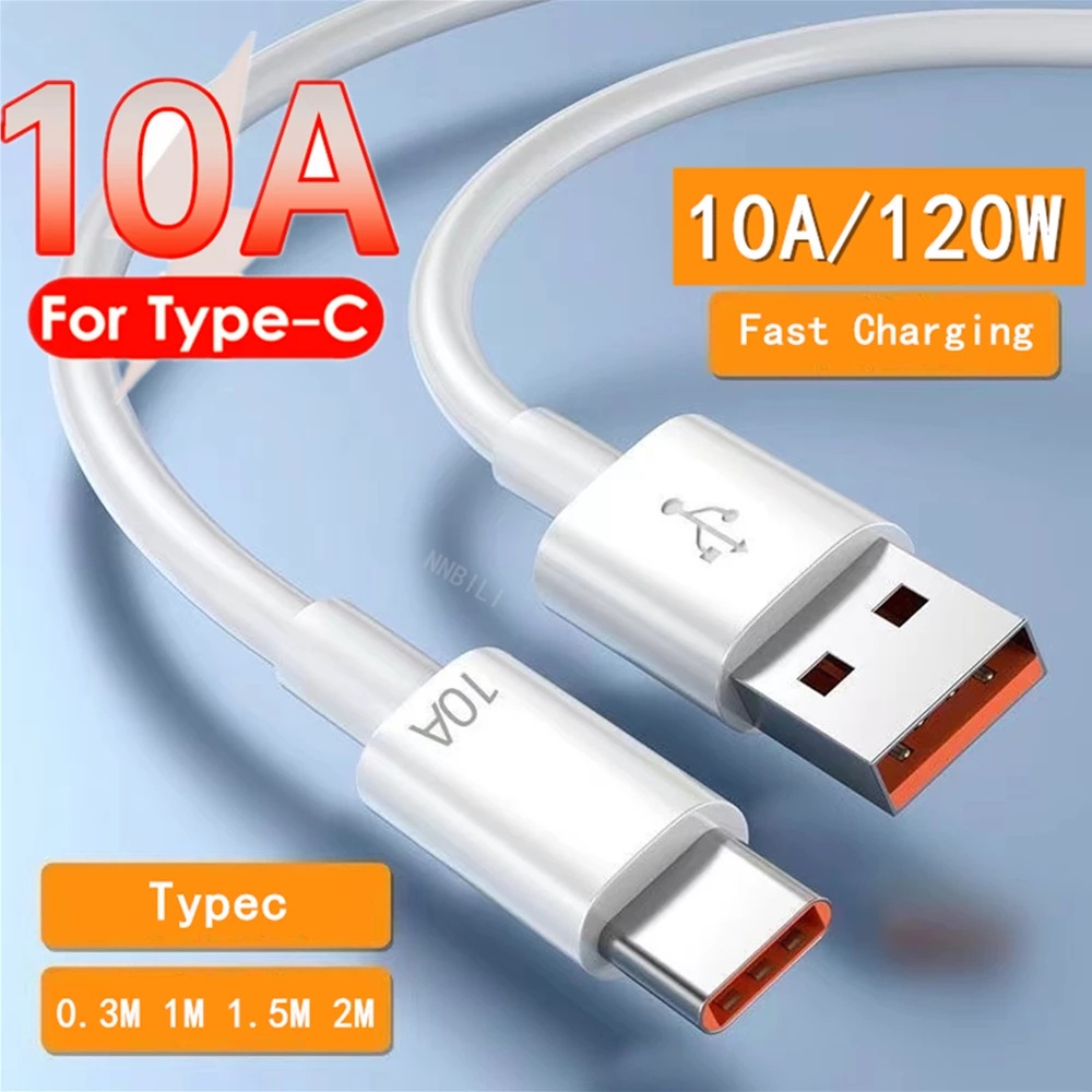 สายชาร์จ USB C 10A 120W Type C 2 เมตร ชาร์จเร็วมาก สําหรับโทรศัพท์มือถือ Android Type C – โปรปัง