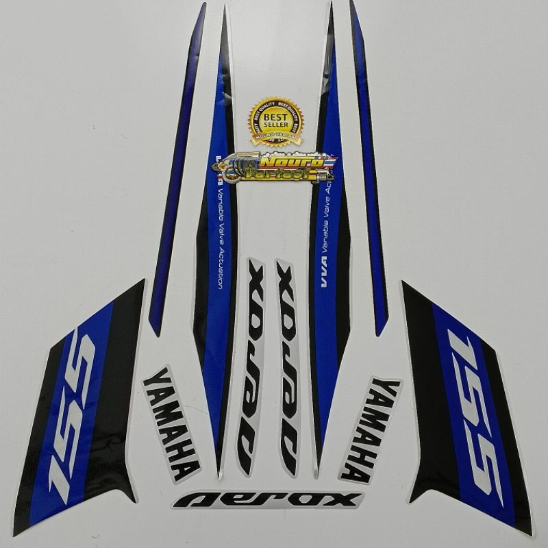 Striping Yamaha Aerox 155 2017 2018 ตัวสีเงิน มอเตอร์คุณภาพดีที่สุด Standard