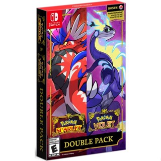 [Game] NEW!! Nintendo Switch Pokemon Scarlet and Violet Double Pack แถมฟรีกล่องเหล็ก (US)