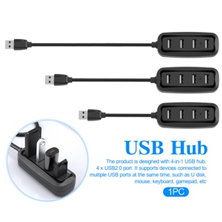 พร้อมสต็อก ฮับ USB 2.0 ความเร็วสูง มี 4 พอร์ต ฮับ USB เชื่อมต่อจากด้านบน สำหรับ พีซี แล็ปท็อป อุปกรณ์เสริมคอมพิวเตอร์