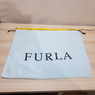 FURLA ถุงผ้า สีฟ้าพาสเทล เลอะสีตก