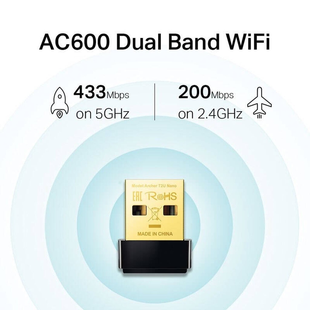 🛵มีส่งด่วน💨  TP-LINK ARCHER T2U NANO WIRELESS USB ADAPTER AC600 DUAL BAND ประกัน LT