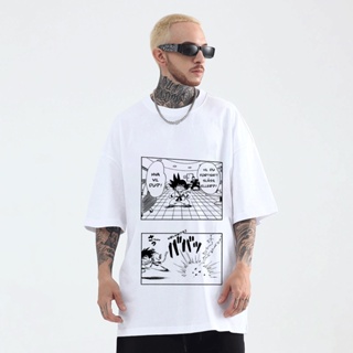 Son Goku Dragon Ball Anime T-Shirt for Men Inspired Cotton Loose Clothing Oversize Tee Shirtsเสื้อยืด