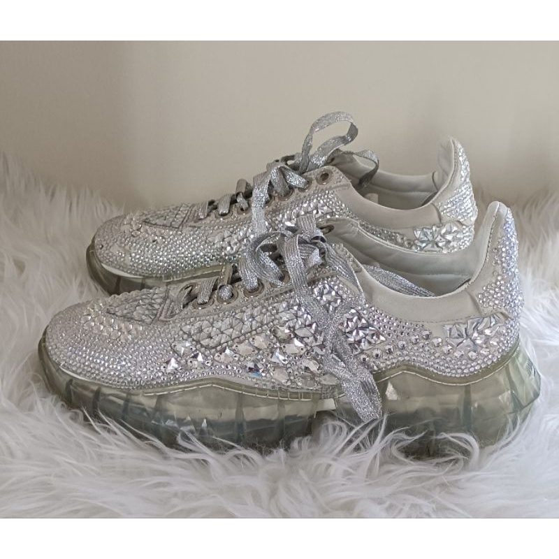 ✌️ไซส์ 39 😍 Jimmy choo diamond sneakers งานตามหา ราคาเพชรหลุด