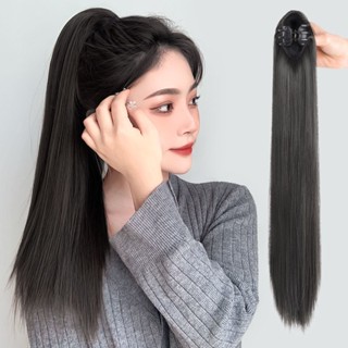 🎀Extensions 🎀วิกผม แฮร์พีช หางม้าทรงตรงธรรมชาติ แบบกิ๊ฟติด หนีบได้เลย สวยธรรมชาติ ยาว 55 CM