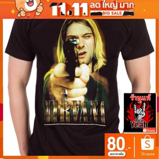 เสื้อวง Nirvana เสื้อผ้าแฟชั่น เนอร์วานา ร็อคในตำนาน ลายอมตะ เสื้อวินเทจ RCM1414