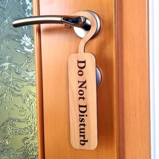 [FudFudAR] ฝุด-ฝุด-อะ Do Not Disturb ห้ามรบกวน ป้ายห้ามรบกวน ป้ายไม้ wooden sign ป้ายคล้องลูกบิดประตู ป้ายคล้องประตู