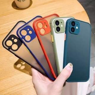 Case For iPhone14 14pro 14plus 14promax เคสกันกระแทก ปุ่มสีผิวด้าน เคสโทรศัพท์ เคสนิ่ม TPU ขอบนิ่มหลังแข็ง ส่งจากไทย