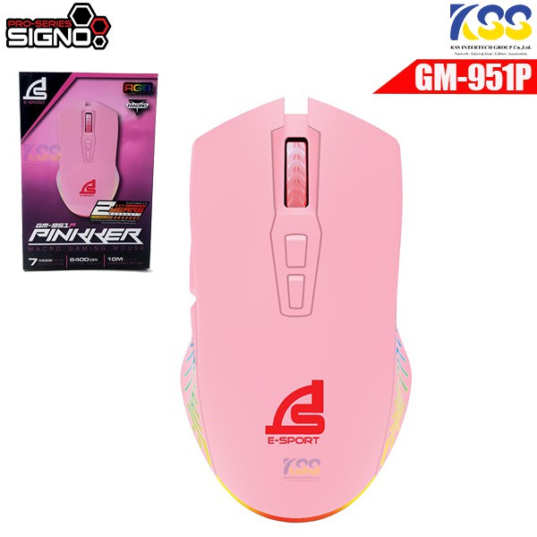 เมาส์ Signo GM-951P PINKKER Gaming Mouse