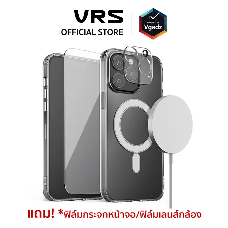 VRS - เซ็ตเคสและฟิล์มสำหรับ iPhone 14 Plus/ 14 Pro/ 14 Pro Max รุ่น Magnetic Clear Case