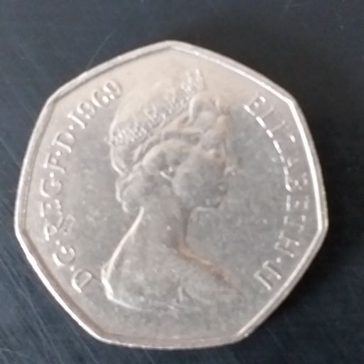 เหรียญ - 50 New Pence, Elizabeth II, Great Britain, 1969
