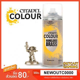 [Spray] Runelord Brass 400ml - Citadel Colour สีสเปรย์รองพื้น สีทองเหลือง metallic finished