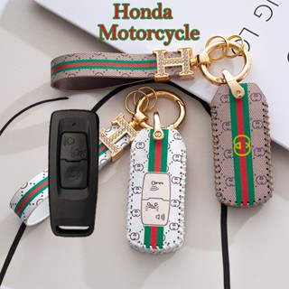 Klnu เคสรีโมตกุญแจหนัง อุปกรณ์เสริมรถจักรยานยนต์ สําหรับ HONDA Pcx 160 Pcx 160