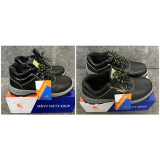 รองเท้าเซฟตี้ รองเท้าหัวเหล็กพื้นเหล็ก หนังแท้ พื้น PU เบา ส…
