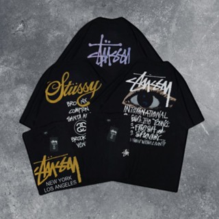 เสื้อยืด ลาย STUSSY TEE สีดํา