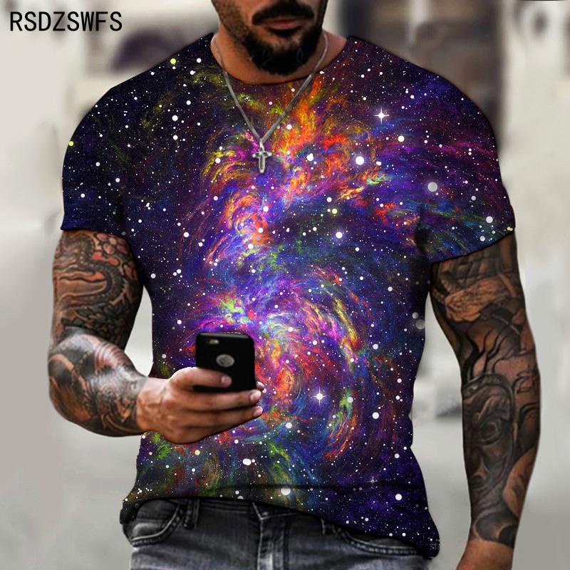 ใหม่ เสื้อยืด พิมพ์ลายดาวเคราะห์ อวกาศ 3D แฟชั่น สําหรับเด็กผู้ชาย ผู้หญิง