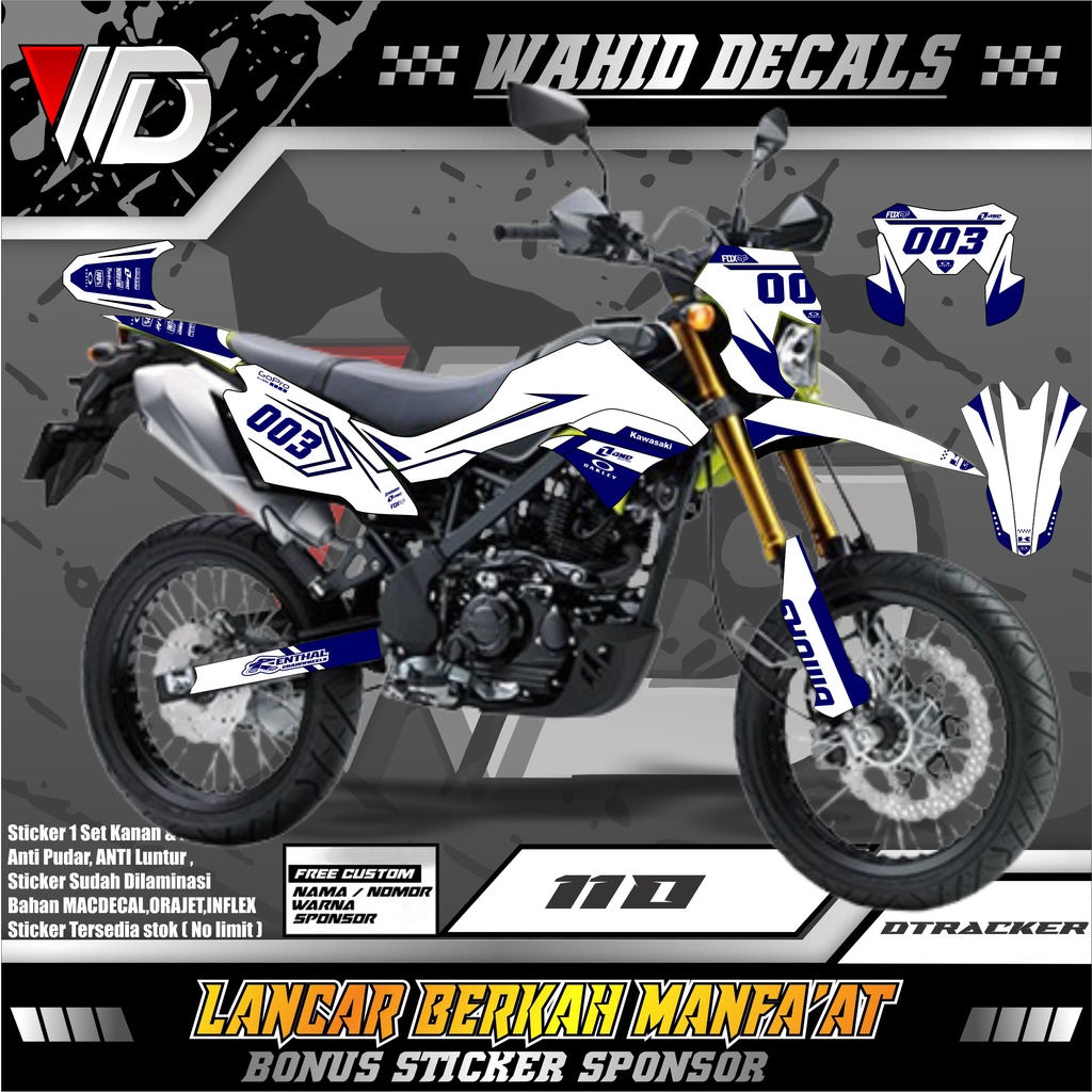 110 DECAL STICKER MOTORCYCLE D TRACKER FULL BODY SIMPLE COOL