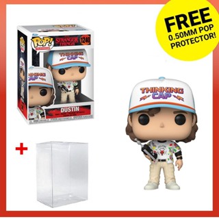 Funko Pop! Tv: ฟิกเกอร์ไวนิล Stranger Things Season 4 Dustin 1240 พร้อมตัวป้องกันเจ้านาย