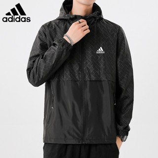 Adidas เคาน์เตอร์ ของแท้ คู่ เสื้อแจ็กเก็ต สําหรับผู้หญิง ผู้ชาย เสื้อแจ็กเก็ตธรรมดา พร้อมซิป เสื้อแจ็กเก็ต เสื้อกันลม เสื้อคาร์ดิแกน Unisex