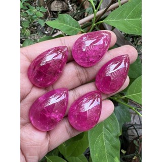 synthetic pink sapphire 56 carats 32x20mm