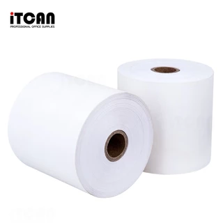 iTCAN 80x80 บิลใบเสร็จ 1ลัง 50ม้วน กระดาษใบเสร็จ Thermal paper 65gsm ไม่ใช้หมึก กระดาษความร้อน
