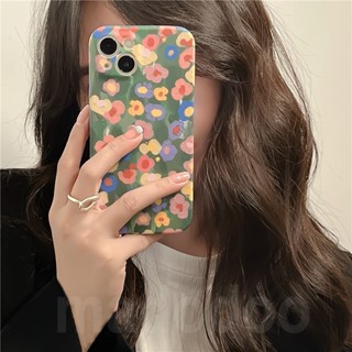 Casing Realme C35 C33 C21 C21Y C25Y C31 C17 C15 C12 C20 C11 2021 C1 C25 C25S 9i 9 Pro+ 8 Pro 7i 6 6s 6i 7 8i 3 X XT Narzo 20 30A Q5 GT 2 Neo Realme8 Realme9 4G 5G Cute ins Colorful Retro Floral Straight Edge Soft Phone Case MDD 21