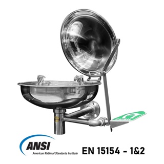 อ่างล้างตาฉุกเฉินสแตนเลสติดผนังพร้อมฝาปิด STAINLESS STEEL WALL MOUNTED EYEWASH WITH COVER SS-B200