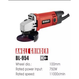 BERALA เครื่องเจียร์ไฟฟ้า รุ่น BL-954 ขนาด 4 นิ้ว (ANGLE GRINDER 100mm 4″ BL-954) เครื่องเจียร เจียร์ไฟฟ้า เจียร