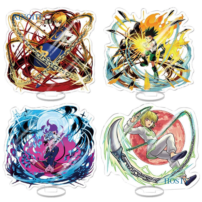 XINQITE HUNTER X HUNTER อะนิเมะ Killua Zoldyck Kurapika Key Chain สองด้านคอสเพลย์อะนิเมะอะคริลิคขาตั