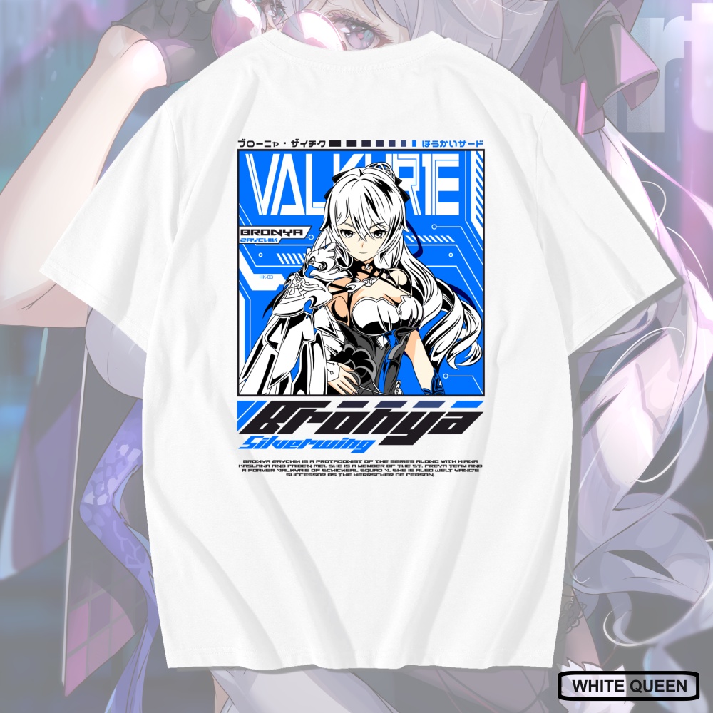 Silverwing HONKAI IMPACT BRONYA T-SHIRTS - เสื้อยืด DISTRO สําหรับผู้ชายและผู้หญิง ANIME & เกม HONKA