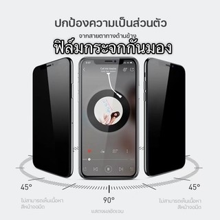 ฟิล์มกระจก เต็มจอ สำหรับiPhone กันมองกันเสือก 14PRO/14 12mini 15promax 15pro 6/6S Plus/6 7 8 Plus X XR XS Max 11 Pro Max
