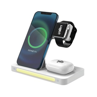 แท่นชาร์จไร้สาย 3 in1 แท่นชาร์จ รุ่น RP-W60 Wireless Charger ชาร์จเร็ว 22W ชาร์จโทรศัพท์/นาฬิกา/หูฟัง  ชาร์จพร้อมกันได้