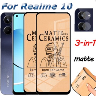 ฟิล์มกระจกนิรภัยกันรอยหน้าจอ และเลนส์กล้อง เนื้อแมตต์ สําหรับ Realme C33 C30S C30 Narzo 50 Pro 50i Prime Realme 10 Pro 4G 5G