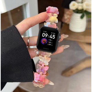 Eleganty Butterfly Resin Strap For Amazfit GTS 4 สายนาฬิกา Amazfit GTS 4 mini สาย GTS3 / GTS2 / GTS สายนาฬิกา Amazfit gts 2 mini สาย Amazfit Bip 3 pro สาย Amazfit bip u pro สาย Garmin venu sq/ Garmin venu sq2 /Galaxy Watch 4 สาย Huawei watch GT 3 สายนาฬิก