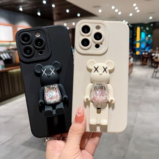 เคสโทรศัพท์มือถือ กันกระแทก ลายหมี แนวสตรีท หรูหรา สําหรับ Samsung Galaxy A02 M02 A02S A03S A10S M10S A11 M11 A20S A21S A31 A51 A71 4G 2023