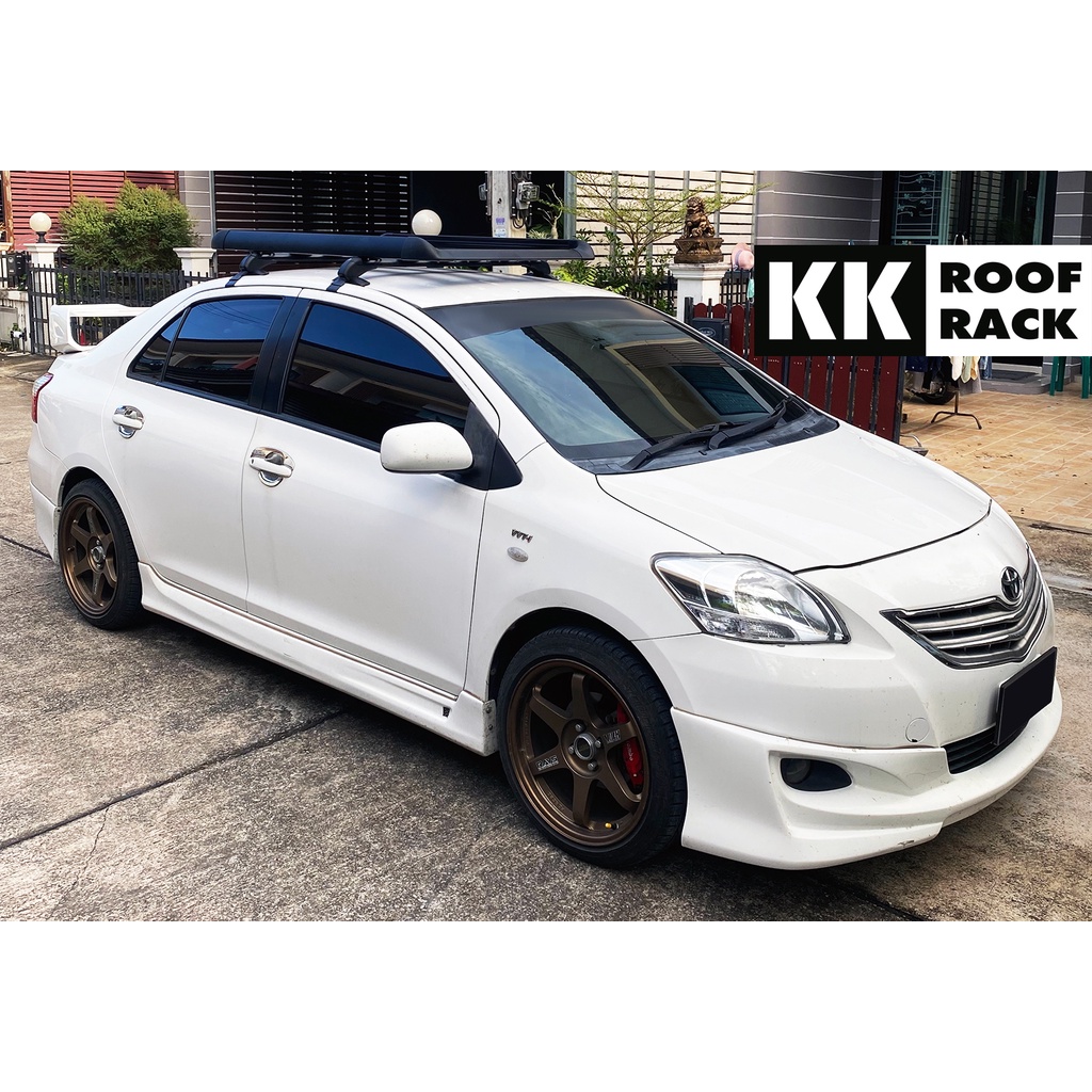 แร็คหลังคา สำหรับ Toyota Vios ได้หมดทุกรุ่นปี ของใหม่ ไม่เจาะหลังคา