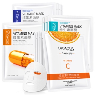 20pcs BIOAQUA Vitamin Moisturizing Face Mask Facial Sheet Mask Beauty Face Anti -wrinkle Brightening Facial Masks Skin C
