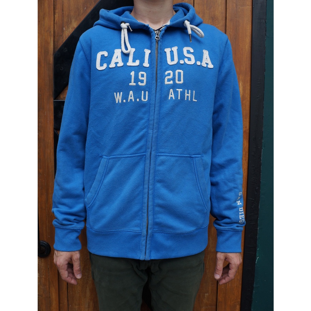 เสื้อฮู้ดซิป CALIFORNIA WHO AU มือสองแบรนด์