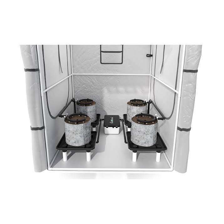 Run Off Tray ถาดรองกระถางต้นไม้ พร้อมระบบเดรนน้ำออก พร้อมขาตั้ง มีสองขนาดให้เลือก 15.5