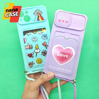 เรียวมี/Realme C21Yเคสโทรศัพท์ฝาปิดเลนส์กล้องฝาสไลด์ เคสกันเลนส์กล้องใสการ์ดได้ มีสายคล้องปรับระดับได้