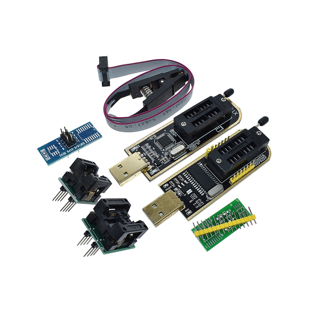 โมดูลโปรแกรมเมอร์ CH341A 24 25 Series EEPROM Flash BIOS CH341 USB และคลิปทดสอบ SOIC8 SOP8 สําหรับ EEPROM 93CXX 25CXX 24CXX